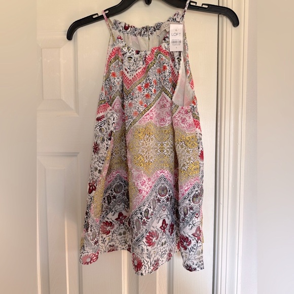 LOFT Tops - LOFT Multicolor Patterned Halter Top NEW